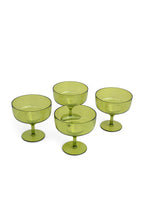 HERE'S HOW - THE RUE MARGARITA ACRYLIC GLASS SET OF 4 - OLIVE