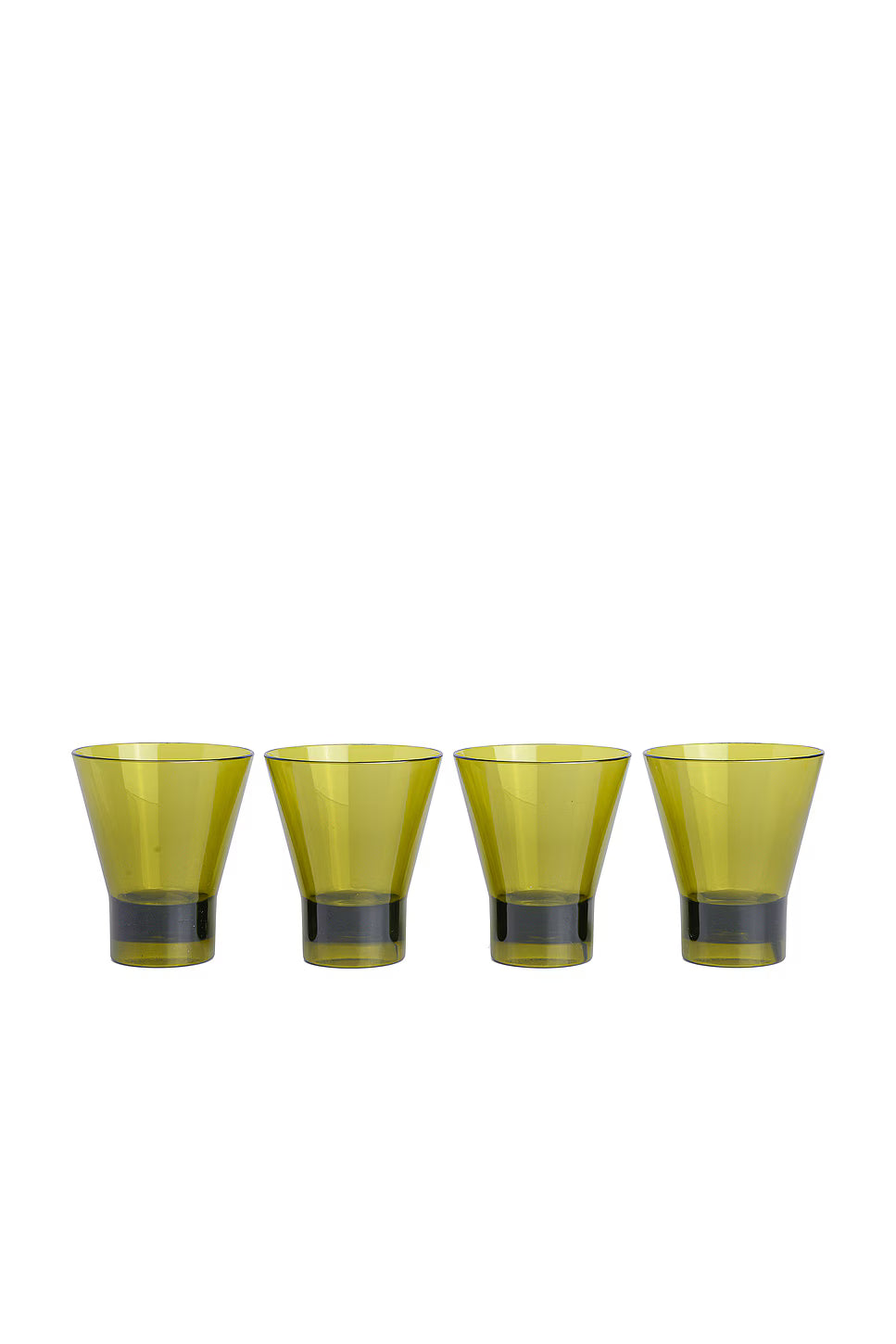 HERE'S HOW - THE GILDA ACRYLIC TUMBLER SET OF 4 - OLIVE