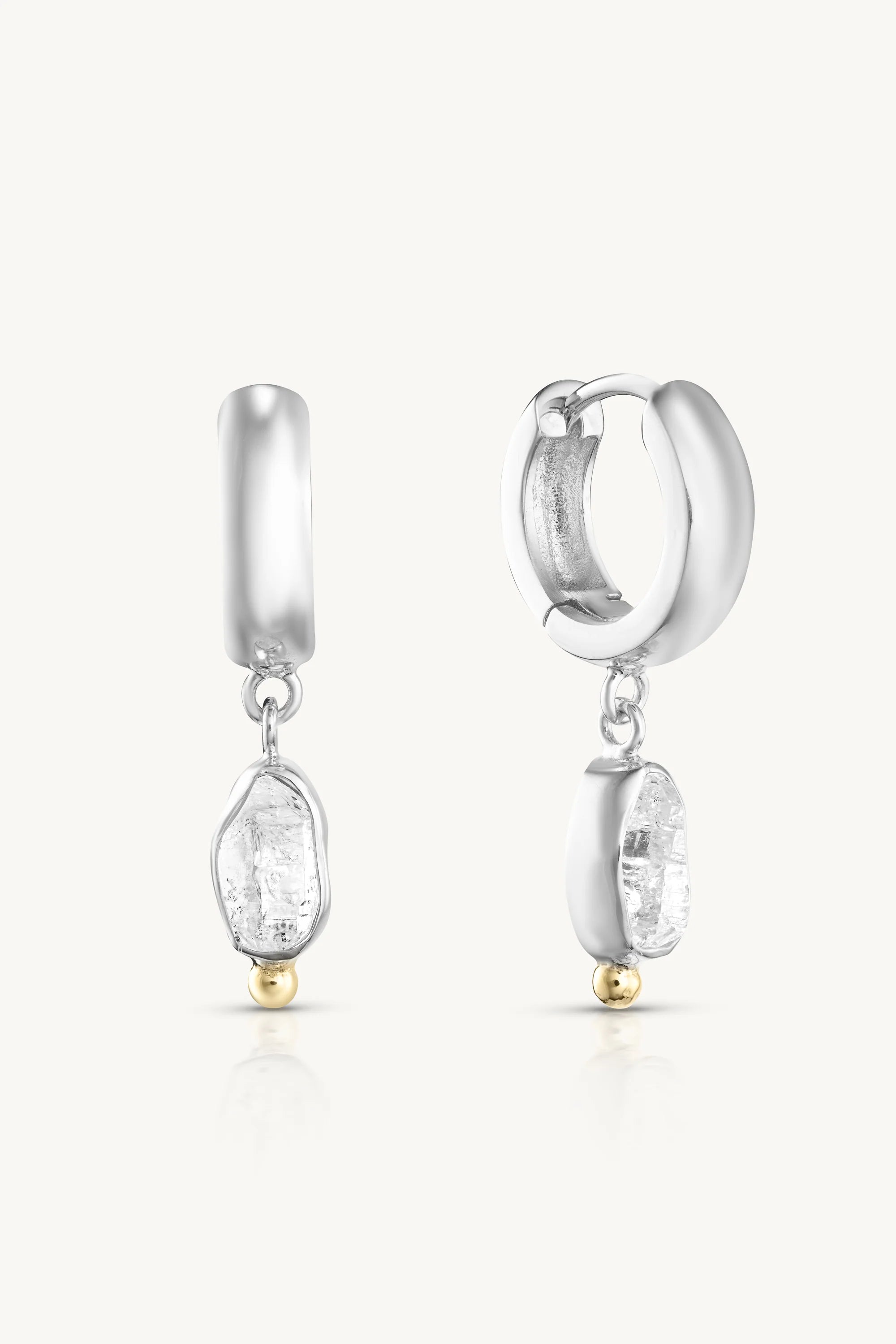 TONIMAY - HERKIMER DIAMOND SILVER HUGGIES