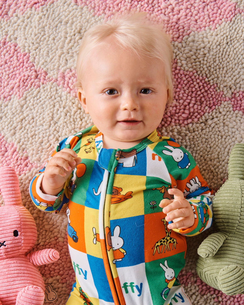 KIP & CO x MIFFY - MIFFY'S ADVENTURES ORGANIC COTTON LONG SLEEVE ZIP ROMPER