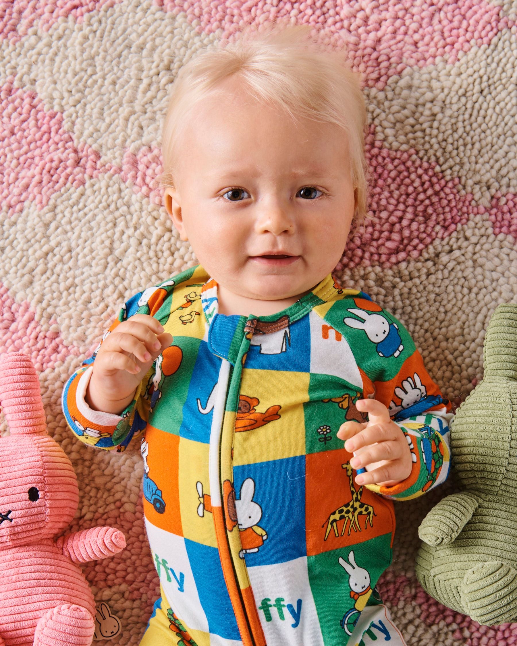 KIP & CO x MIFFY - MIFFY'S ADVENTURES ORGANIC COTTON LONG SLEEVE ZIP ROMPER