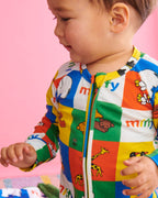 KIP & CO x MIFFY - MIFFY'S ADVENTURES ORGANIC COTTON LONG SLEEVE ZIP ROMPER