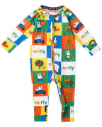 KIP & CO x MIFFY - MIFFY'S ADVENTURES ORGANIC COTTON LONG SLEEVE ZIP ROMPER