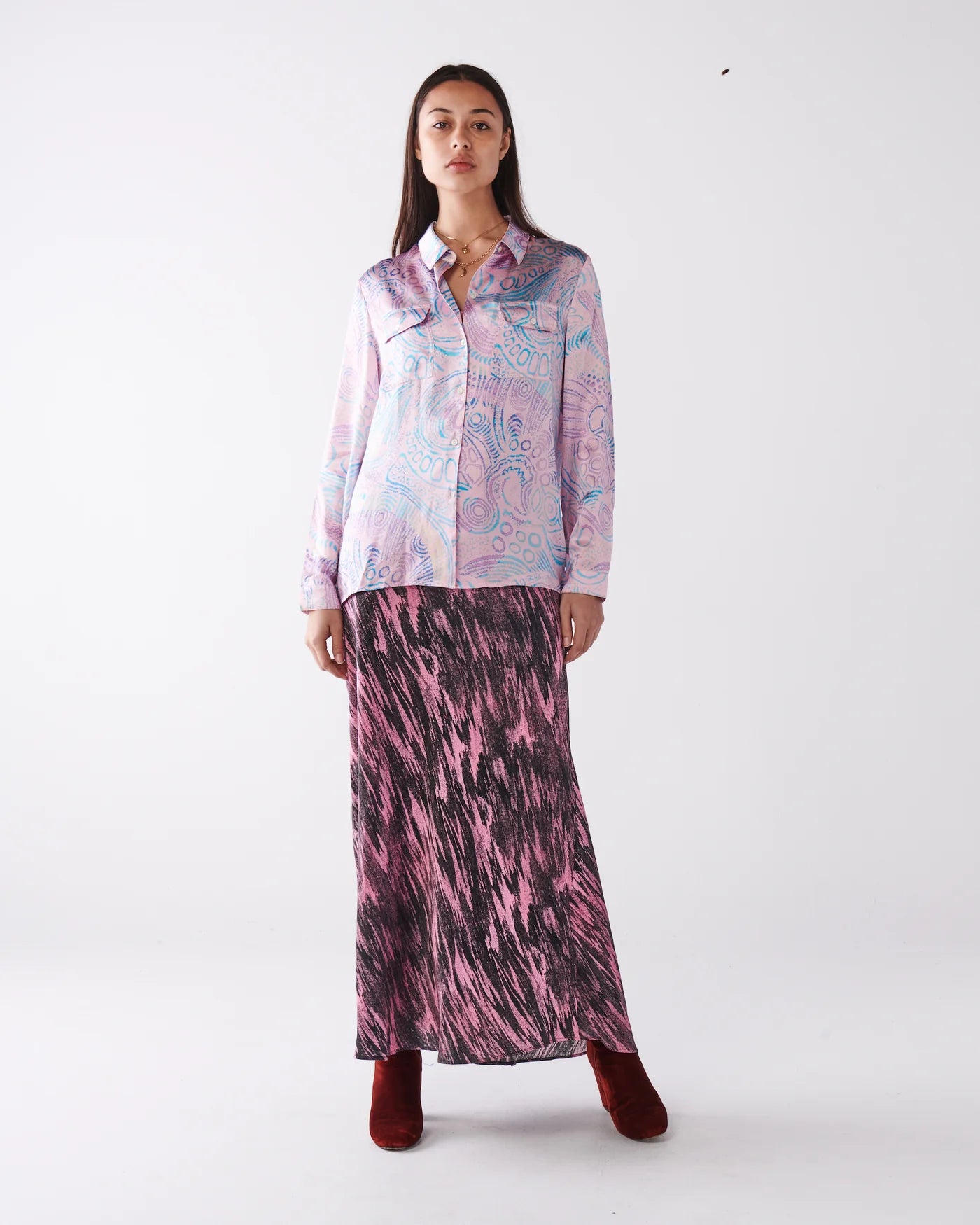 KIP & CO X ERNABELLA ARTS - TJALA TJUKURPA SILK SHIRT