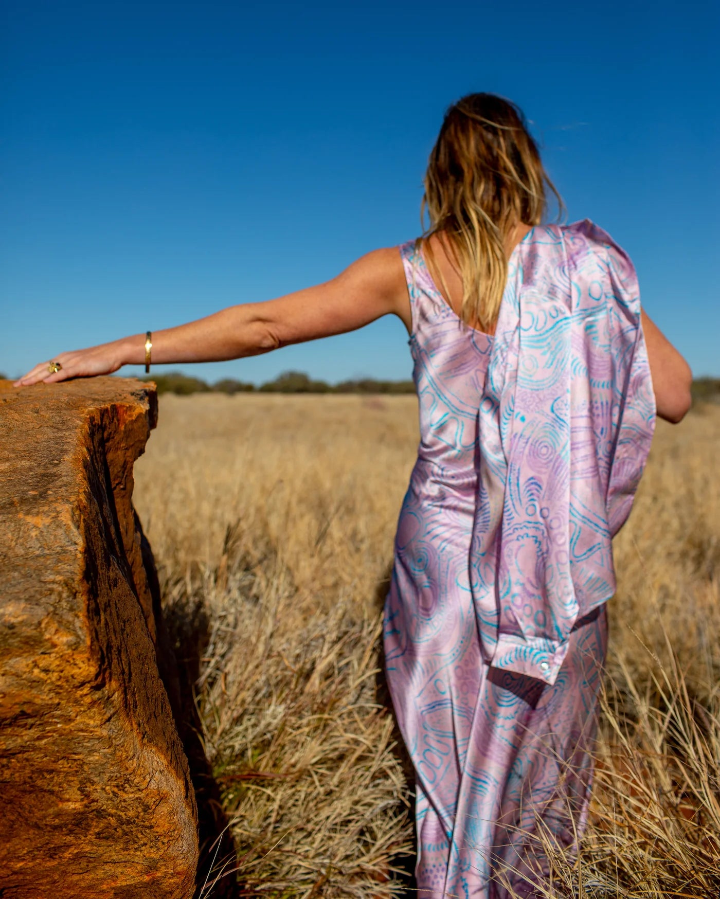 KIP & CO X ERNABELLA ARTS - TJALA TJUKURPA SILK SHIRT