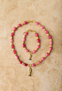 INDIGO & WOLFE - GOIA NECKLACE - ROSE