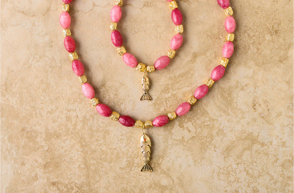 INDIGO & WOLFE - GOIA NECKLACE - PINK