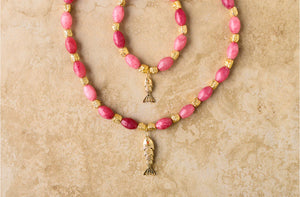 INDIGO & WOLFE - GOIA NECKLACE - ROSE