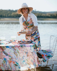 KIP & CO X KEZZ BRETT - WATERLILY WATERWAY LINEN APRON