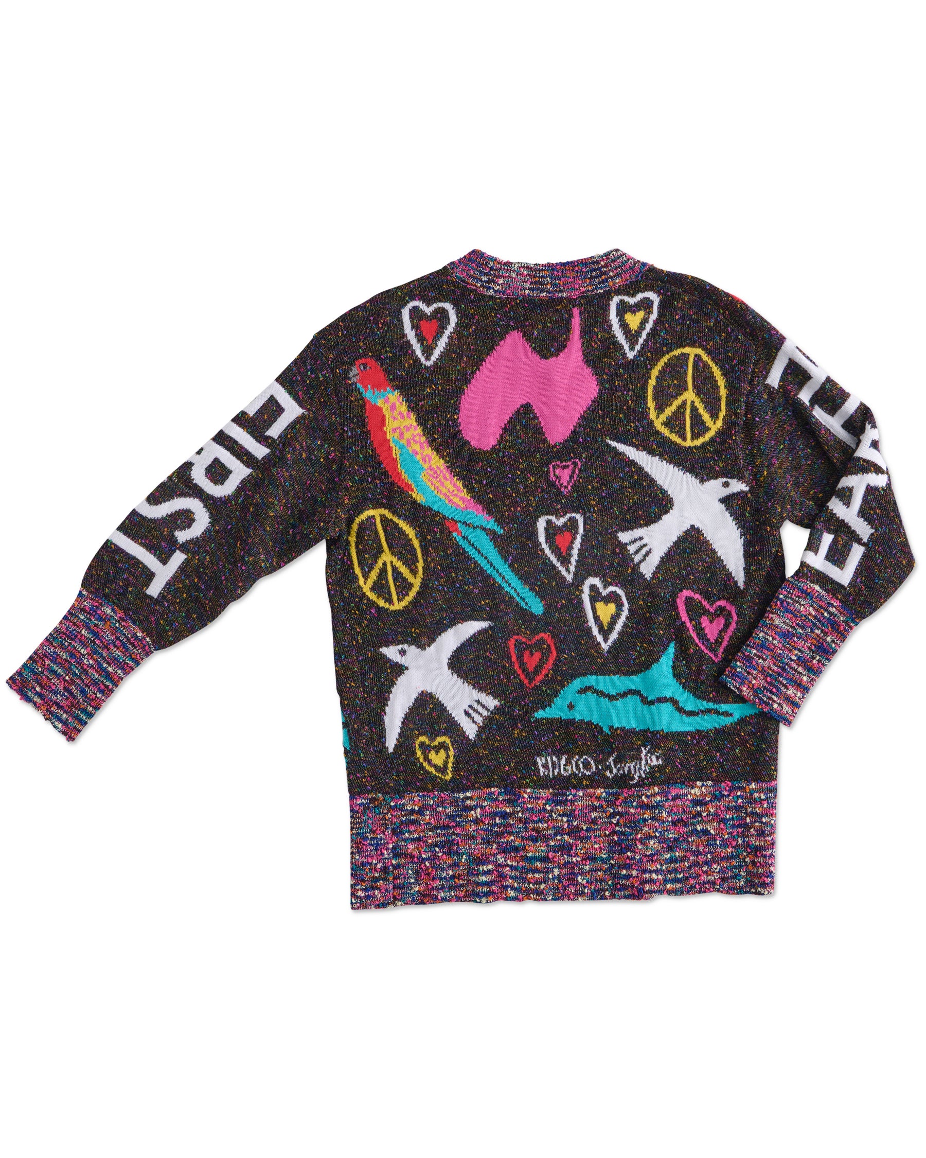 KIP & CO x JENNY KEE - EARTH FIRST PEACE ALWAYS ADULT KNITTED SWEATER