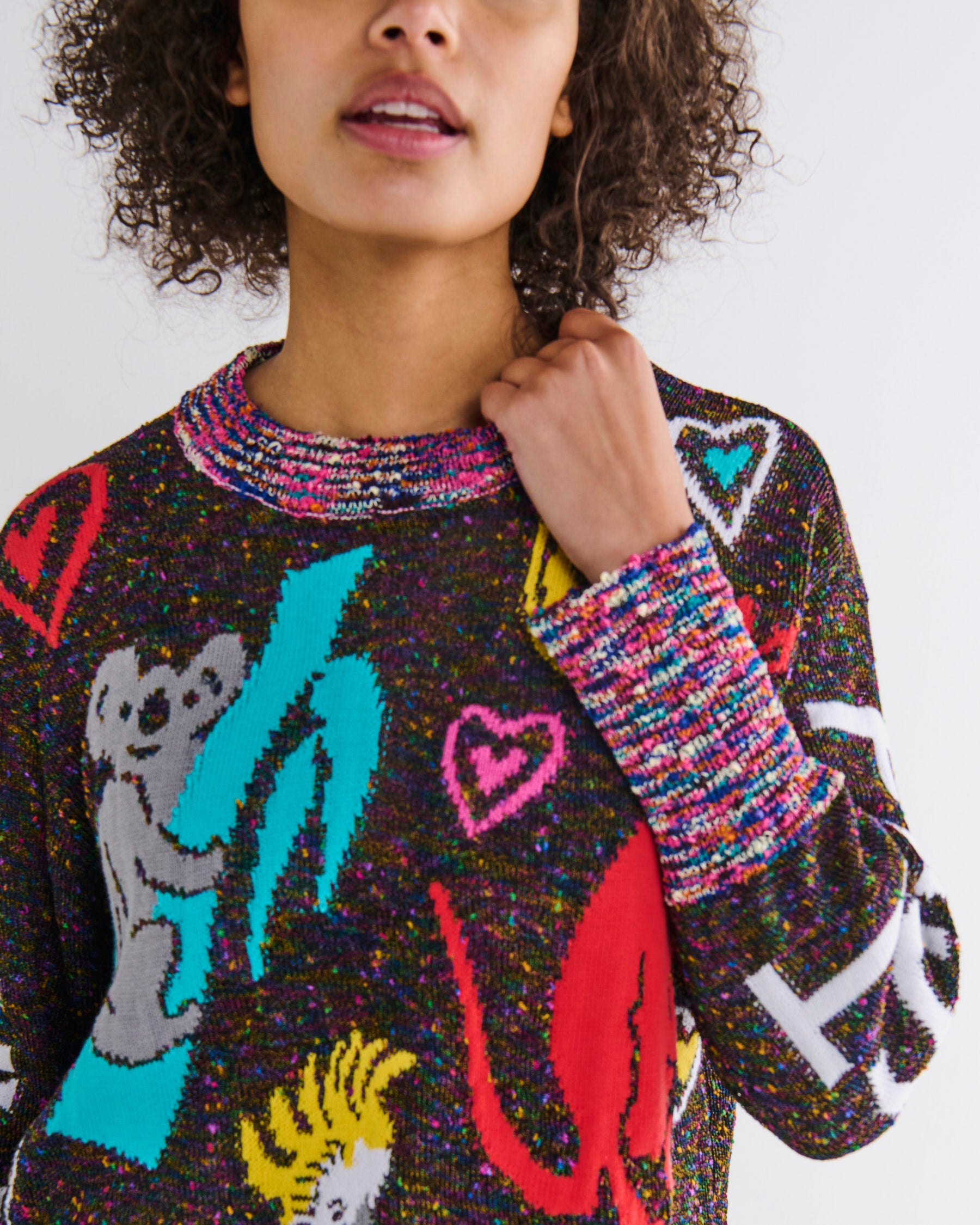 KIP & CO x JENNY KEE - EARTH FIRST PEACE ALWAYS ADULT KNITTED SWEATER