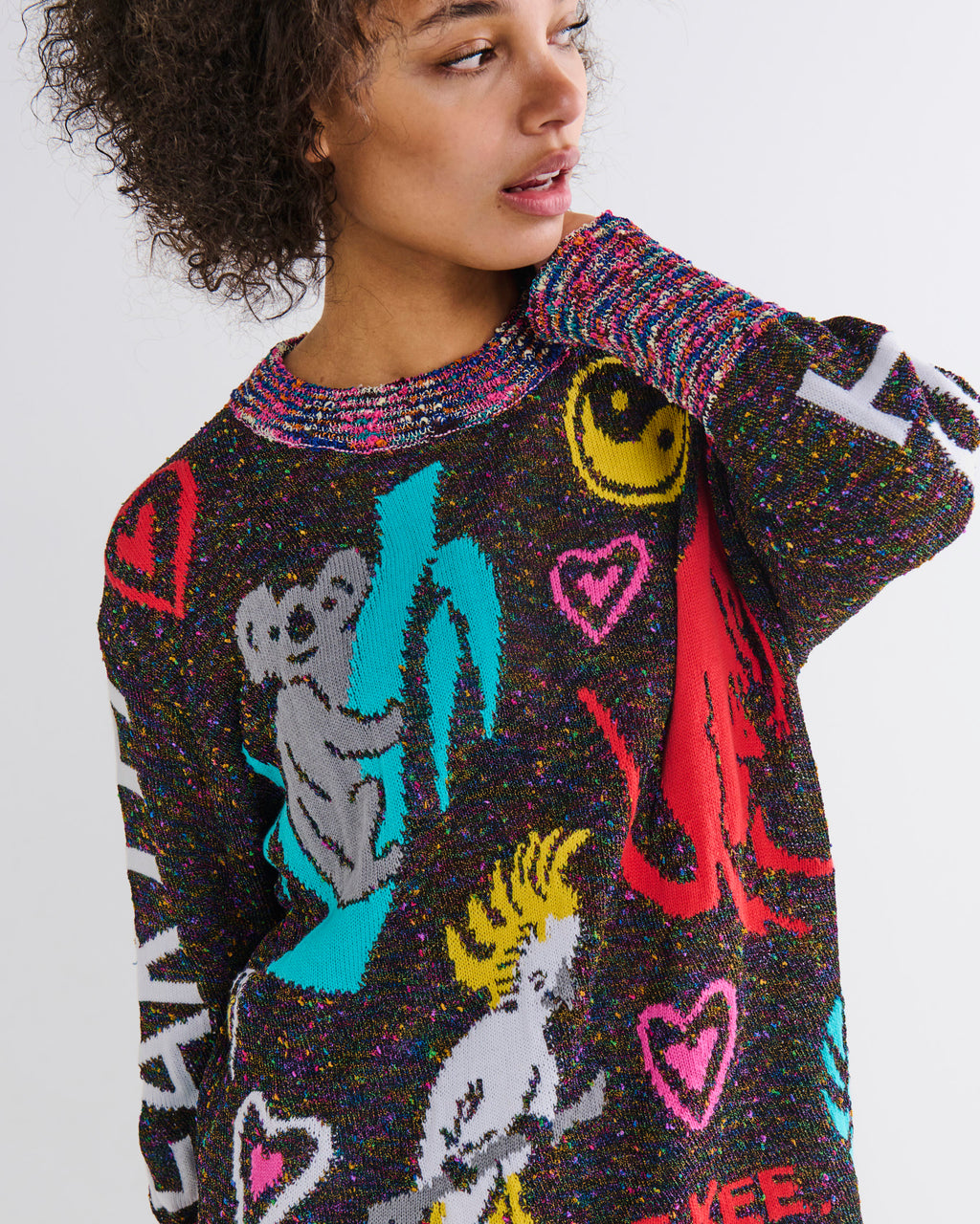 KIP & CO x JENNY KEE - EARTH FIRST PEACE ALWAYS ADULT KNITTED SWEATER