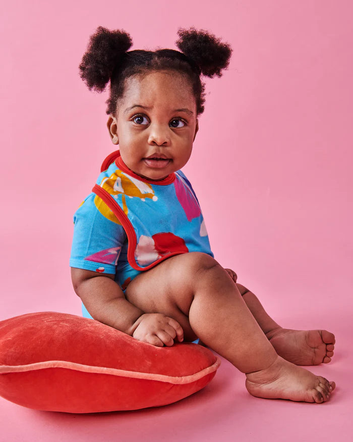 KIP & CO - ORGANIC SHORT SLEEVE ROMPER - CHRISTMAS ICONS