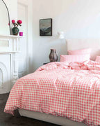 KIP & CO - GINGHAM CANDY ORGANIC COTTON PILLOWCASE SET - STANDARD