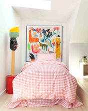 Load image into Gallery viewer, KIP &amp; CO - ORGANIC COTTON QUEEN QUILT COVER - GINGHAM CANDY
