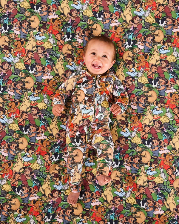 KIP & CO X BLINKY BILL - ORGANIC LONG SLEEVE ZIP ROMPER - BLINKY BILL AND FRIENDS