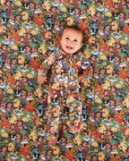 KIP & CO X BLINKY BILL - ORGANIC LONG SLEEVE ZIP ROMPER - BLINKY BILL AND FRIENDS