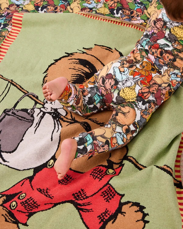 KIP & CO X BLINKY BILL - ORGANIC LONG SLEEVE ZIP ROMPER - BLINKY BILL AND FRIENDS
