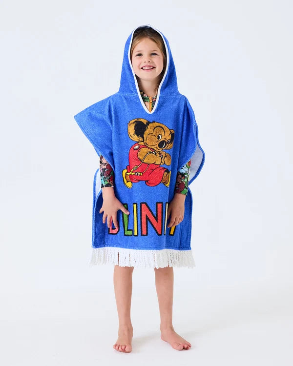 KIP & CO X BLINKY BILL - PRINTED KIDS TERRY PONCHO - BLINKY