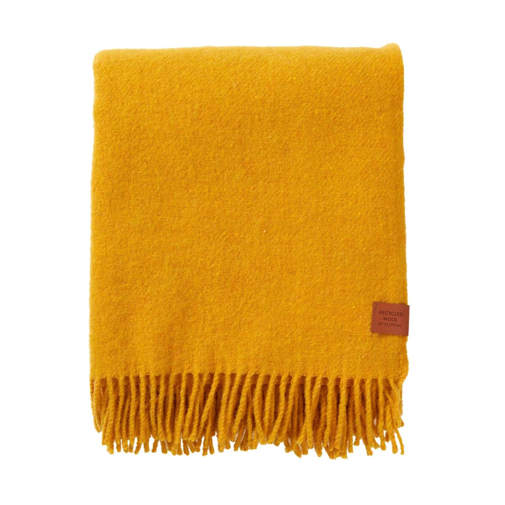 KLIPPAN - TRUE WOOL BLANKET - STRAW