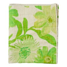 Load image into Gallery viewer, BONNIE &amp; NEIL - COSMOS GREEN / CORNFLOWER GREEN QUILTED THROW
