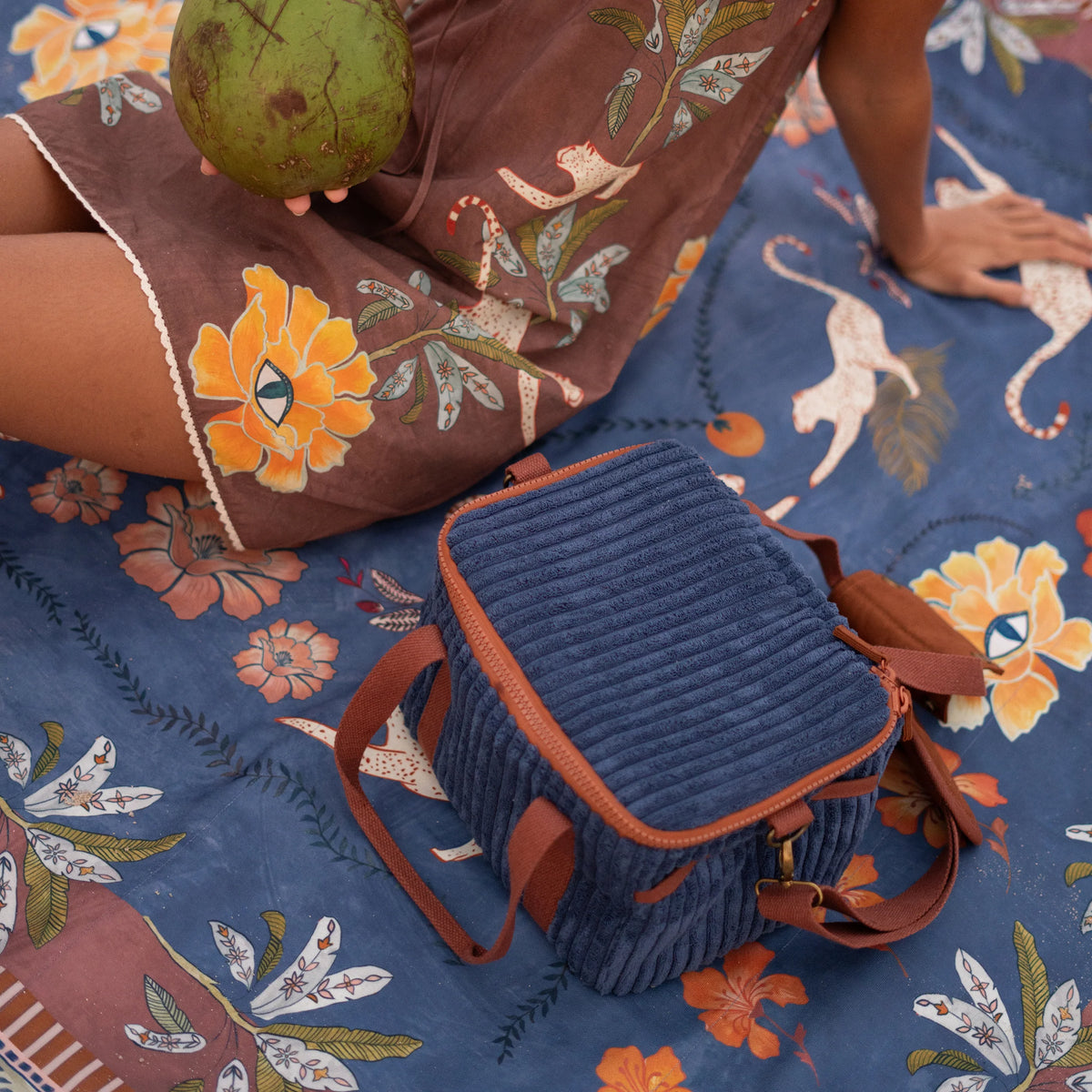 WANDERING FOLK - CORD COOLER BAG MINI - LAGOON