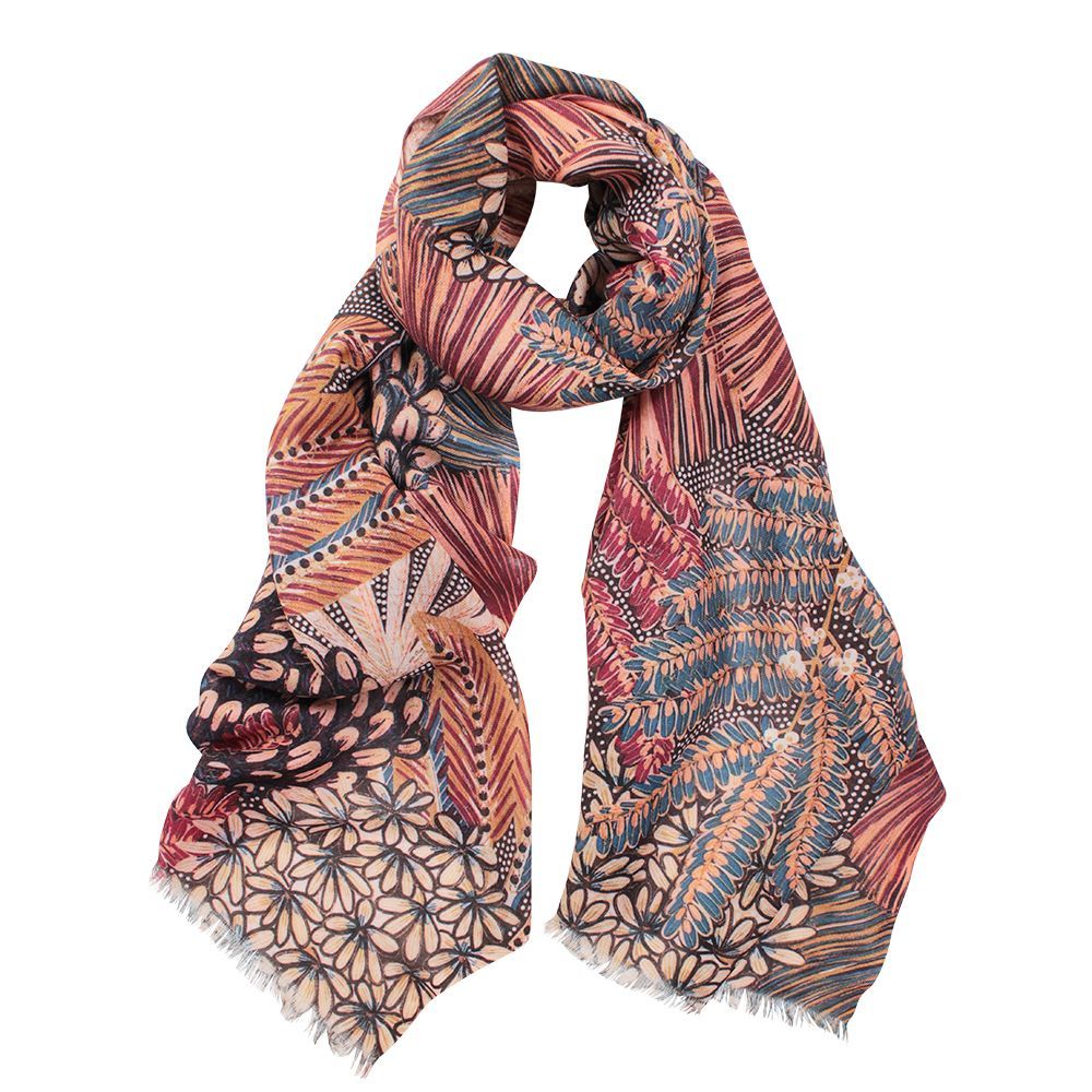 D)LUX - MIAGI FERN WOOL/MODAL SCARF - CARAMEL