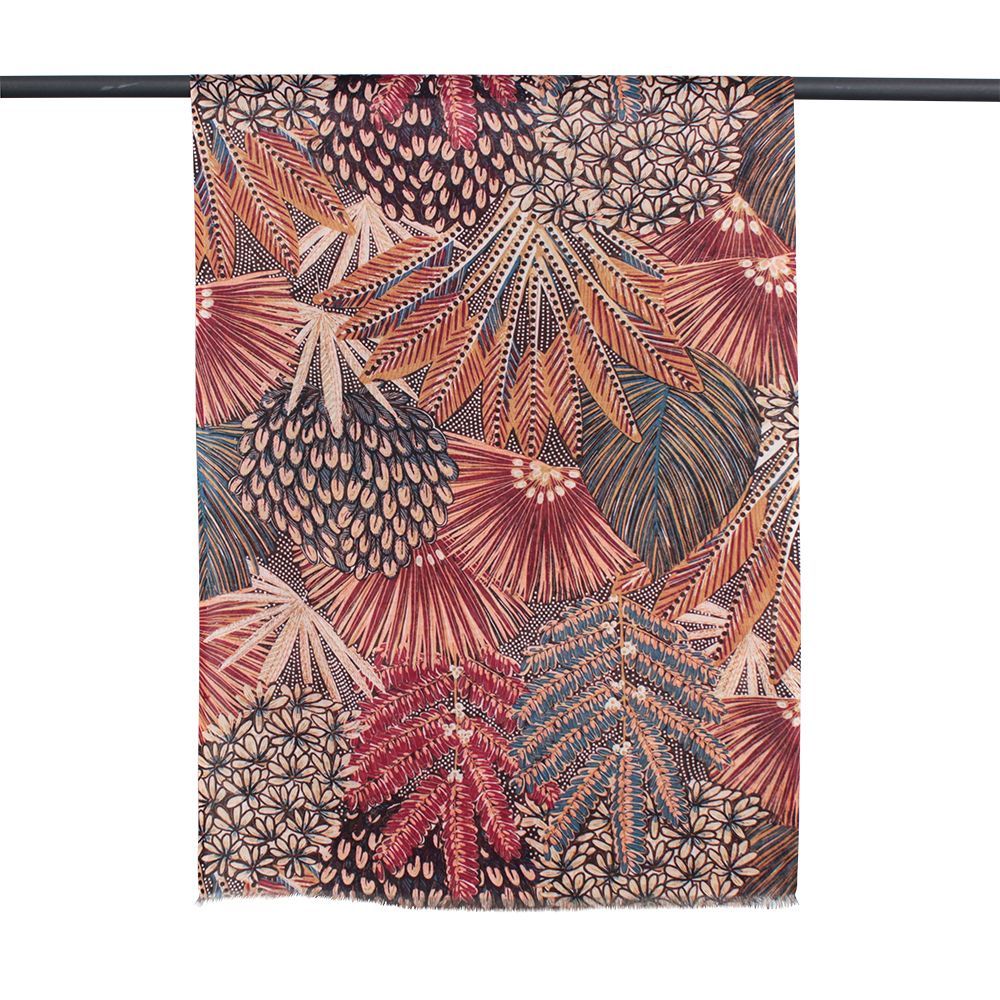 D)LUX - MIAGI FERN WOOL/MODAL SCARF - CARAMEL