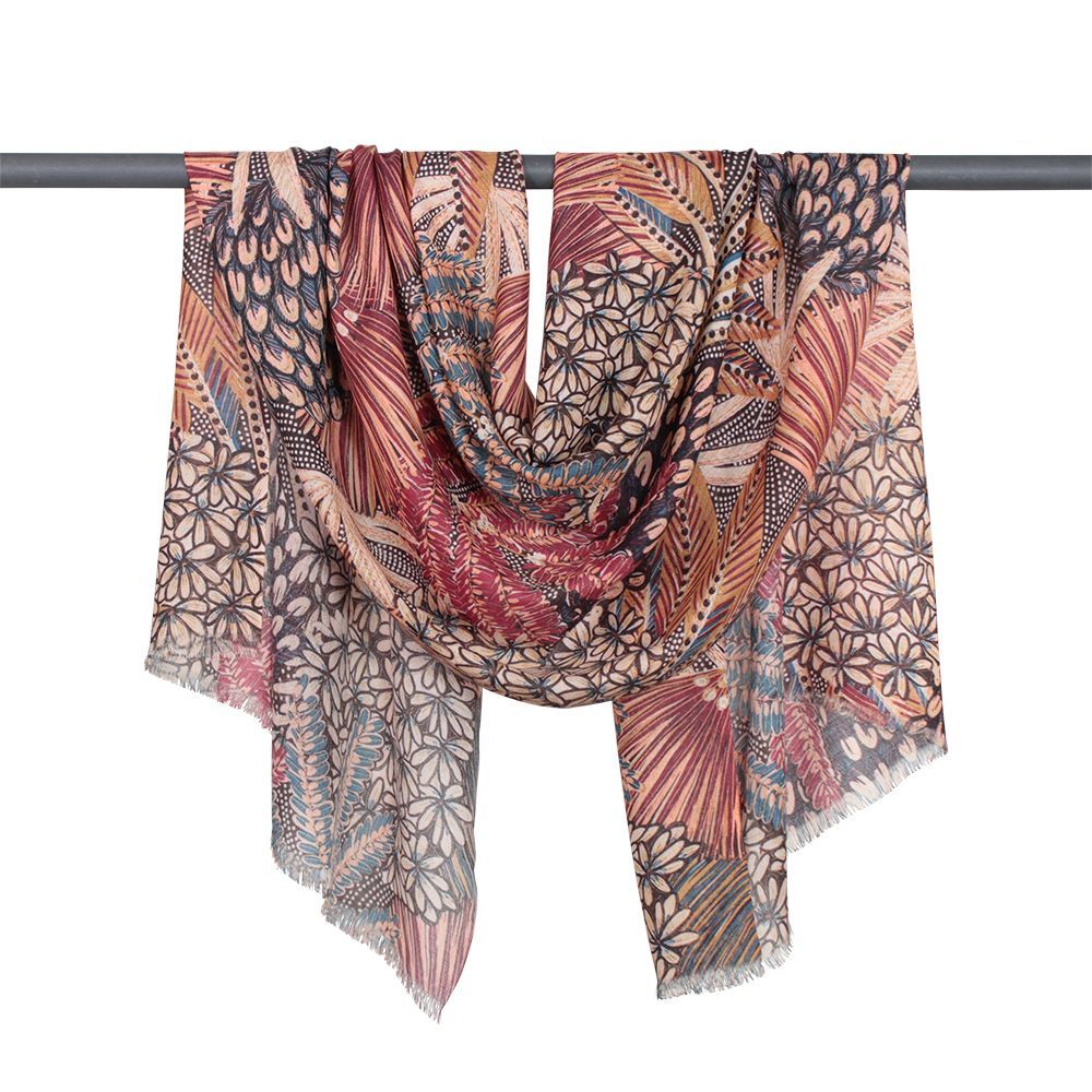 D)LUX - MIAGI FERN WOOL/MODAL SCARF - CARAMEL