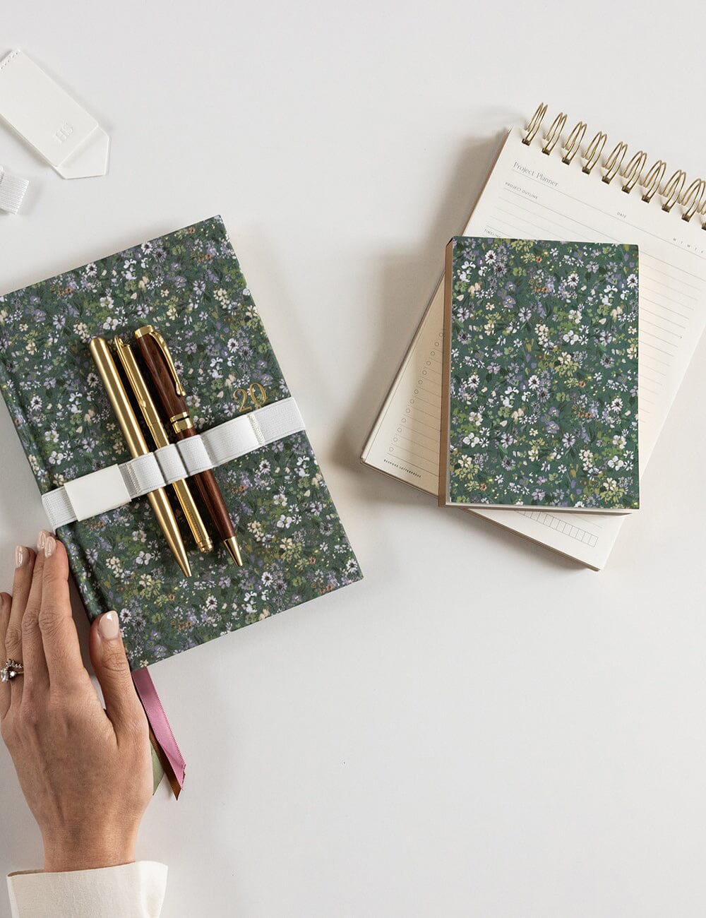 BESPOKE LETTERPRESS - NOTEPAD MINI JOTTER - SUMMER PERENNIALS