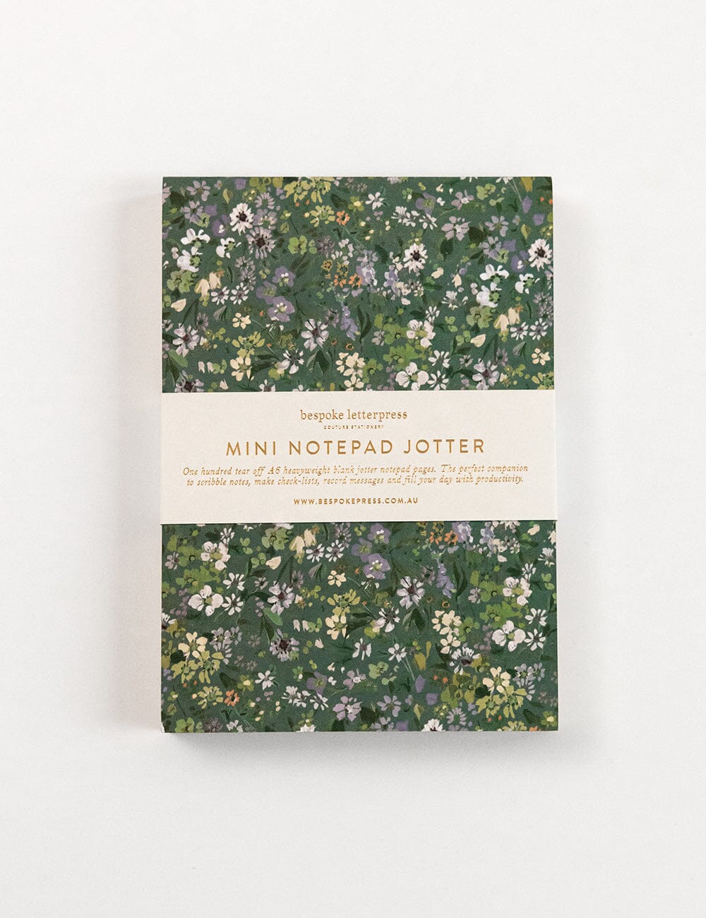 BESPOKE LETTERPRESS - NOTEPAD MINI JOTTER - SUMMER PERENNIALS