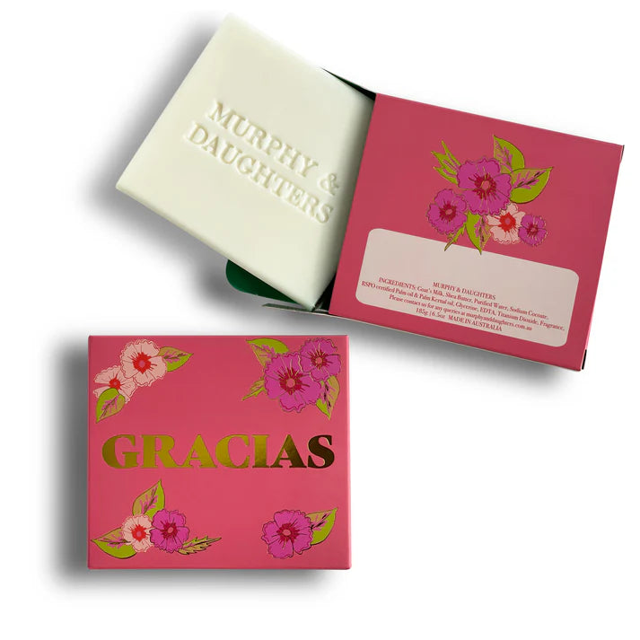 MURPHY & DAUGHTERS - MESSAGE ON A SOAP - GRACIAS (FRANGAPANI)