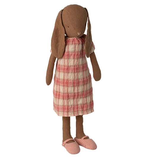 MAILEG - BUNNY SIZE 3 BROWN DRESS