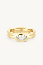TONIMAY - AMARA MARQUISE TOPAZ GOLD RING - SIZE 8 LARGE