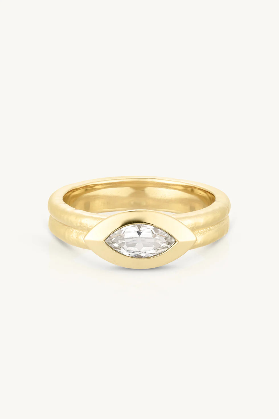 TONIMAY - AMARA MARQUISE TOPAZ GOLD RING - SIZE 8 LARGE