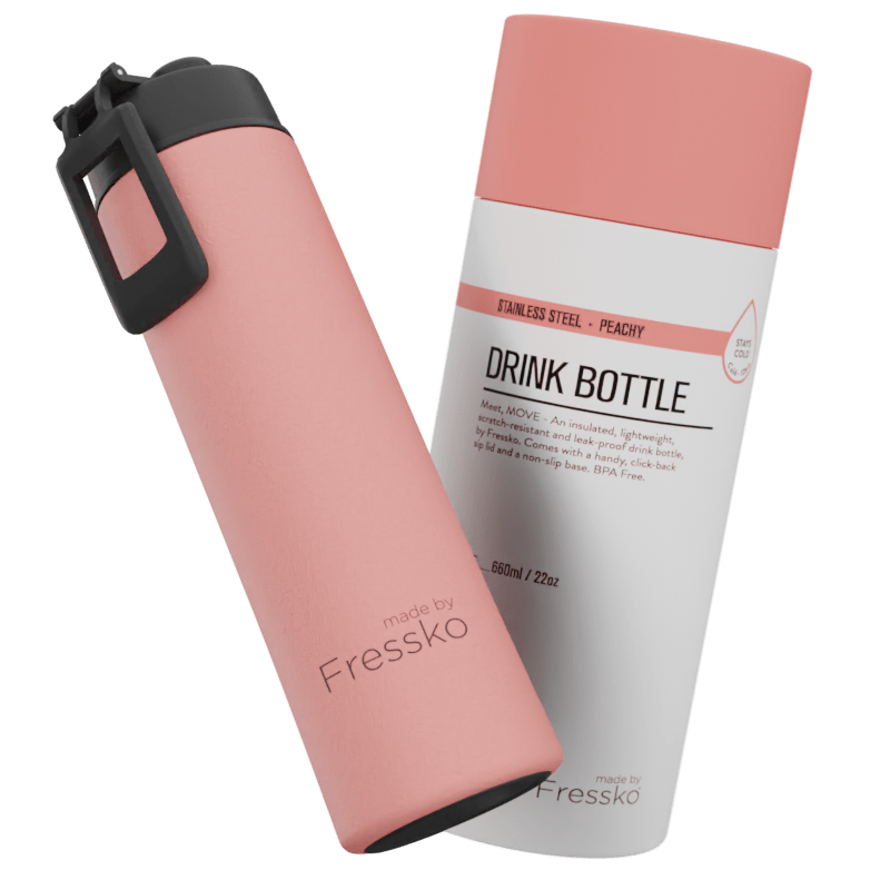 MADE BY FRESSKO - MOVE 660ML DRINK BOTTLE - PEACHY