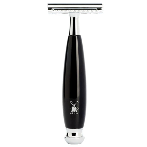 MUHLE - VIVO SAFETY RAZOR & SYNTHETIC FIBER 4-PIECE SET - BLACK RESIN