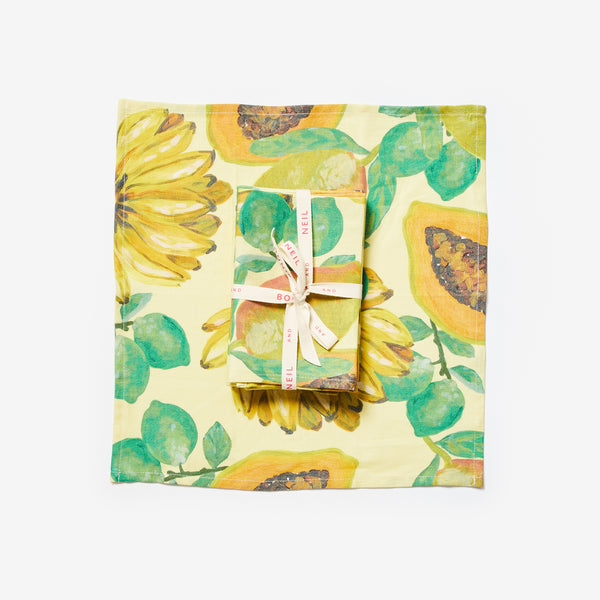 BONNIE & NEIL - NAPKINS (SET OF 6) - FRUIT SALAD YELLOW
