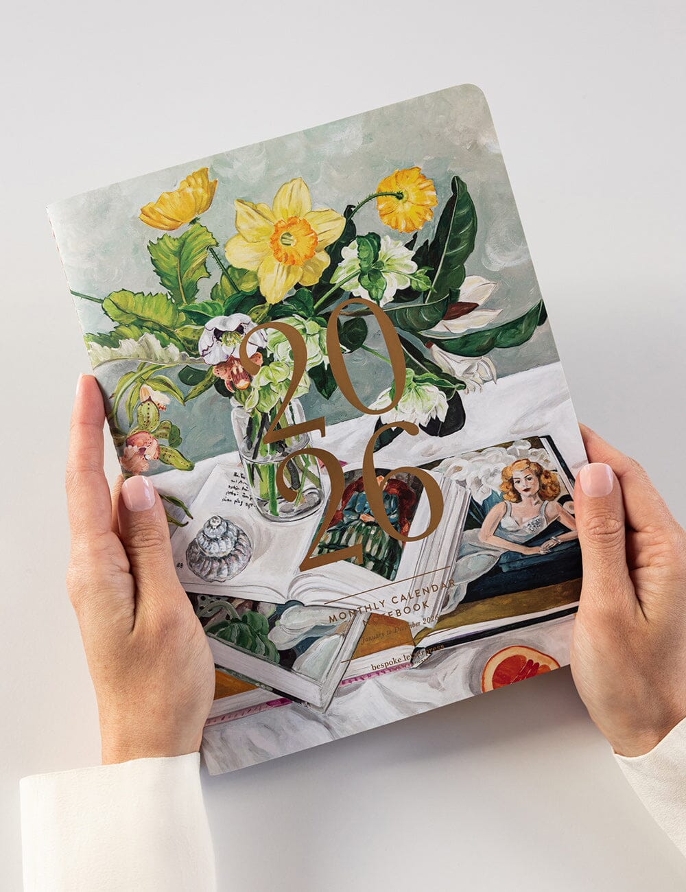 BESPOKE LETTERPRESS - 2026 MONTHLY CALENDAR NOTEBOOK