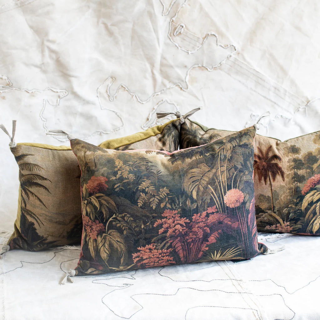 EN FIL D'INDIENNE FRANCE - NAMRANA CUSHION - PEACH ROSE