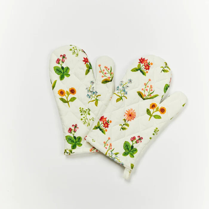 BONNIE & NEIL - PETITE FLORAL OVEN GLOVES -   (SET OF 2)