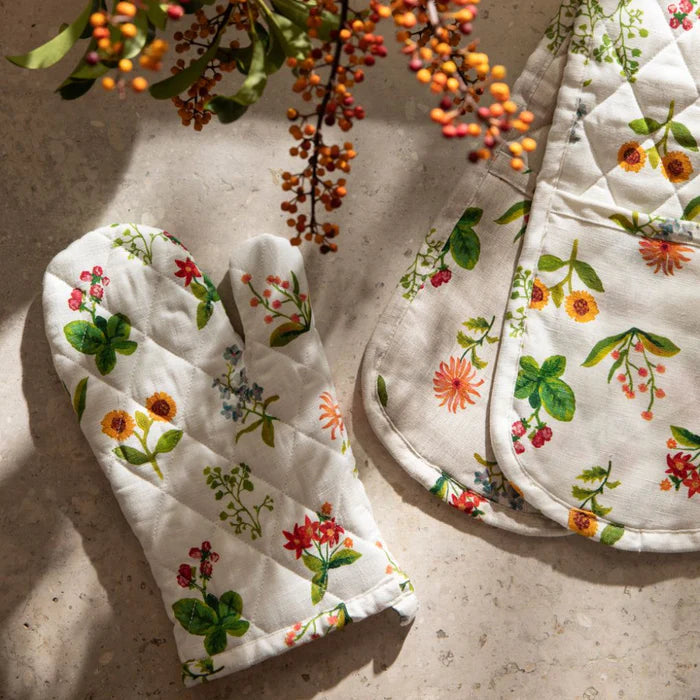 BONNIE & NEIL - PETITE FLORAL OVEN GLOVES -   (SET OF 2)