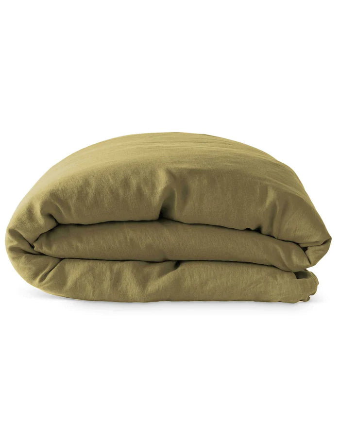 KIP & CO - OLIVE LINEN QUILT COVER