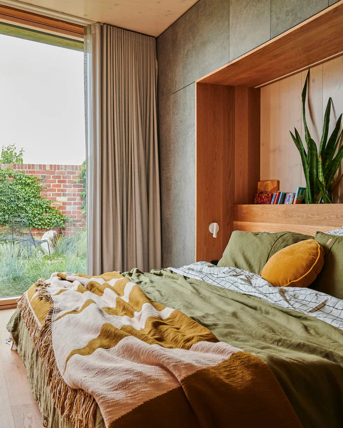 KIP & CO - OLIVE LINEN QUILT COVER