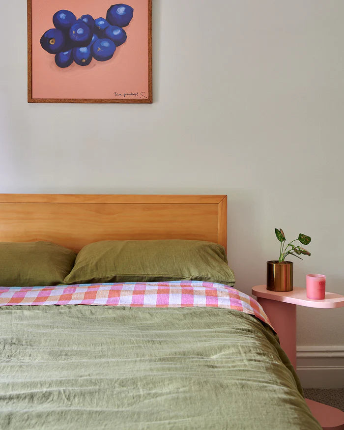 KIP & CO - OLIVE LINEN QUILT COVER