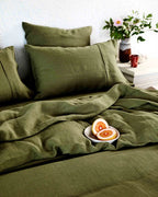 KIP & CO - OLIVE LINEN QUILT COVER
