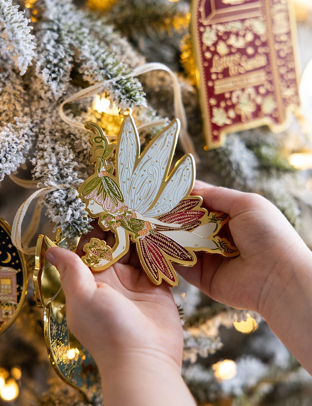 BESPOKE LETTERPRESS - FINE ENAMEL CHRISTMAS ORNAMENT - SUGAR PLUM FAIRY