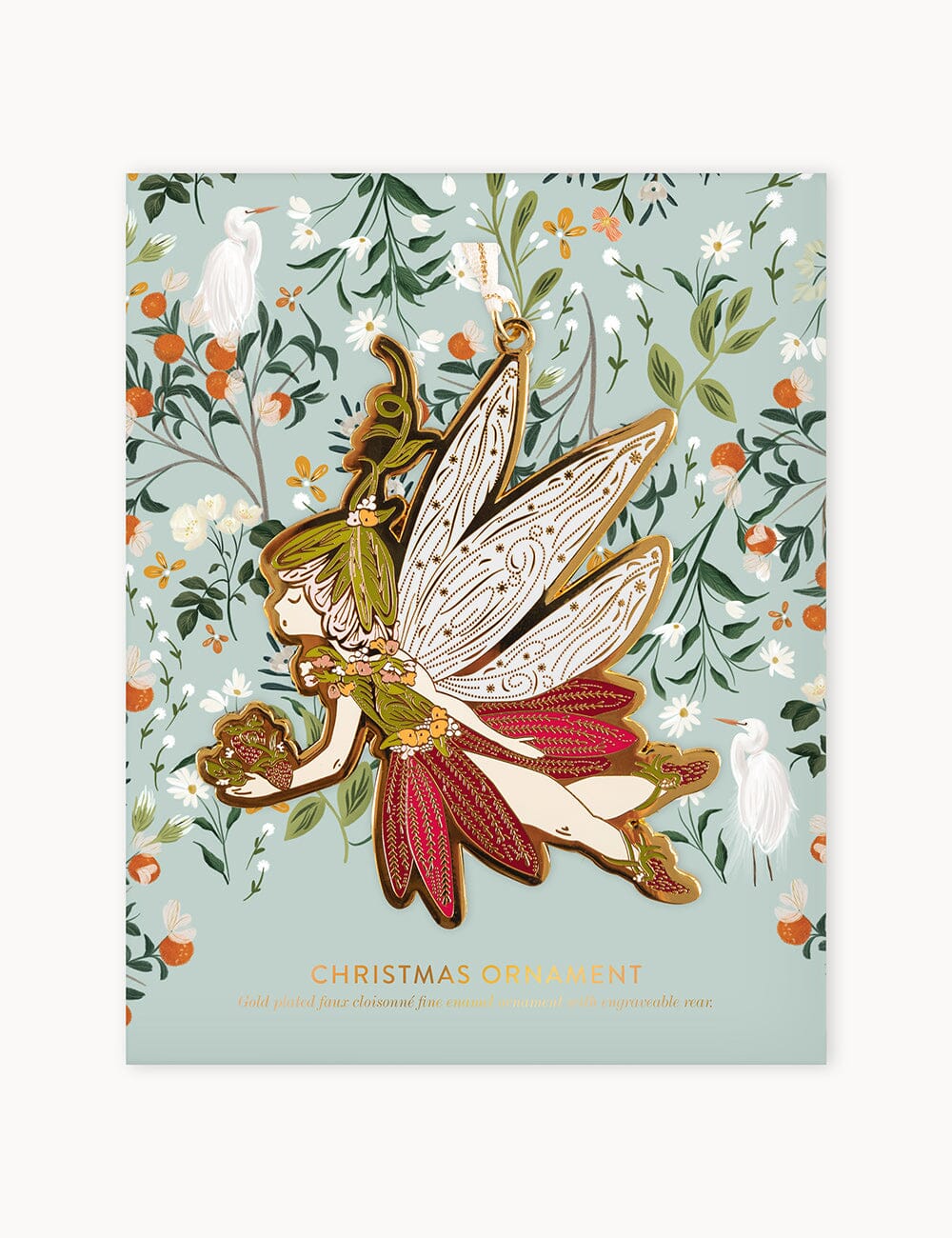 BESPOKE LETTERPRESS - FINE ENAMEL CHRISTMAS ORNAMENT - SUGAR PLUM FAIRY