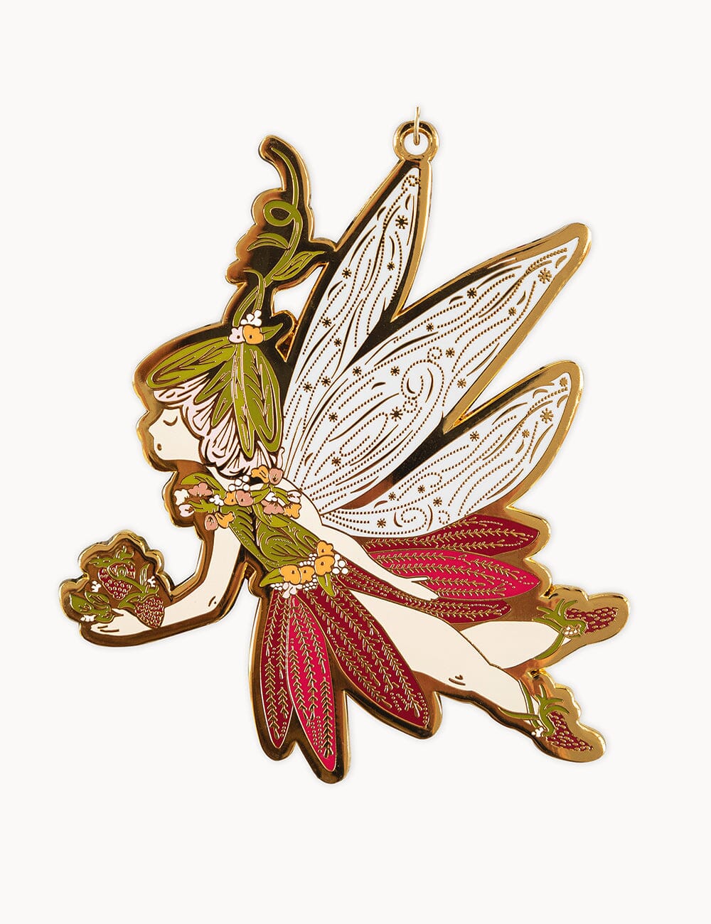 BESPOKE LETTERPRESS - FINE ENAMEL CHRISTMAS ORNAMENT - SUGAR PLUM FAIRY