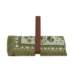 WANDERING FOLK - ORNATE FLORAL THROW - FERN